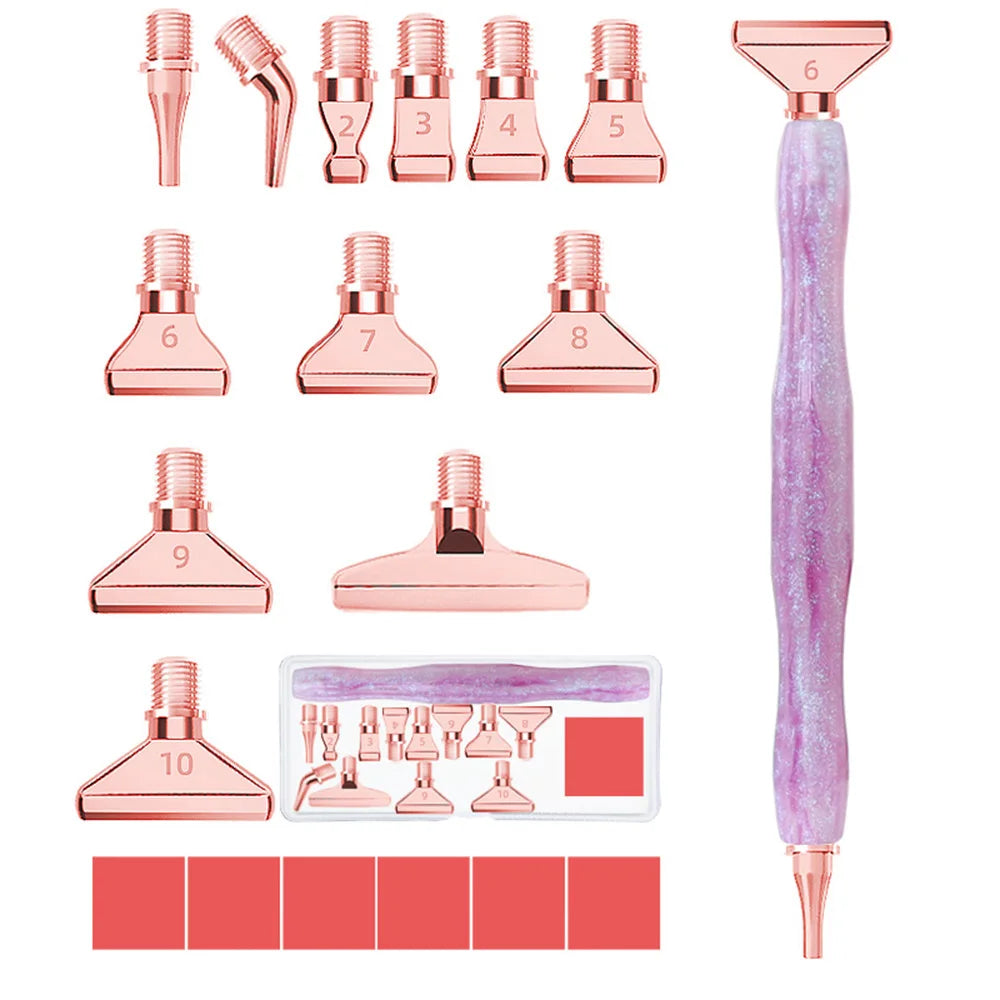 Diamond Painting Pen met opzetstukjes – Resin en metalen punten