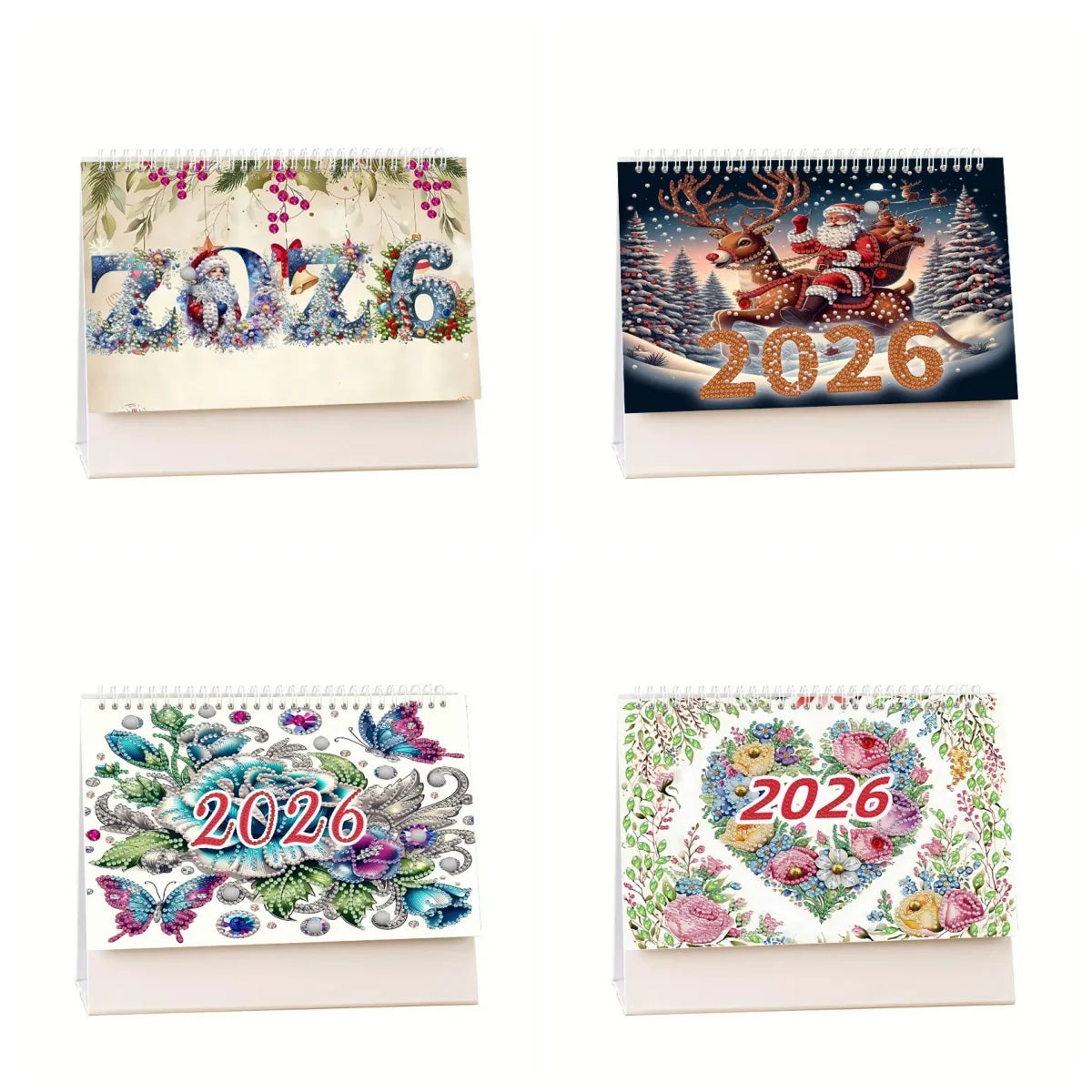 Diamond Painting Kalender met 13 schilderijen kerst en letterthema