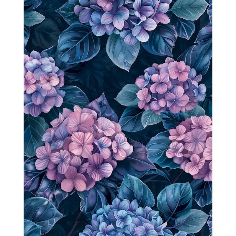 Schilderen op nummer - Klassieke Hortensia op Canvas