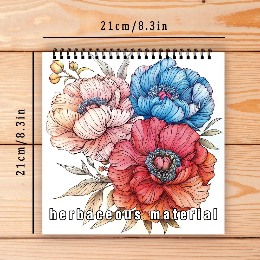 Kleurboek voor volwassenen met bloemen – 30 vellen dik papier