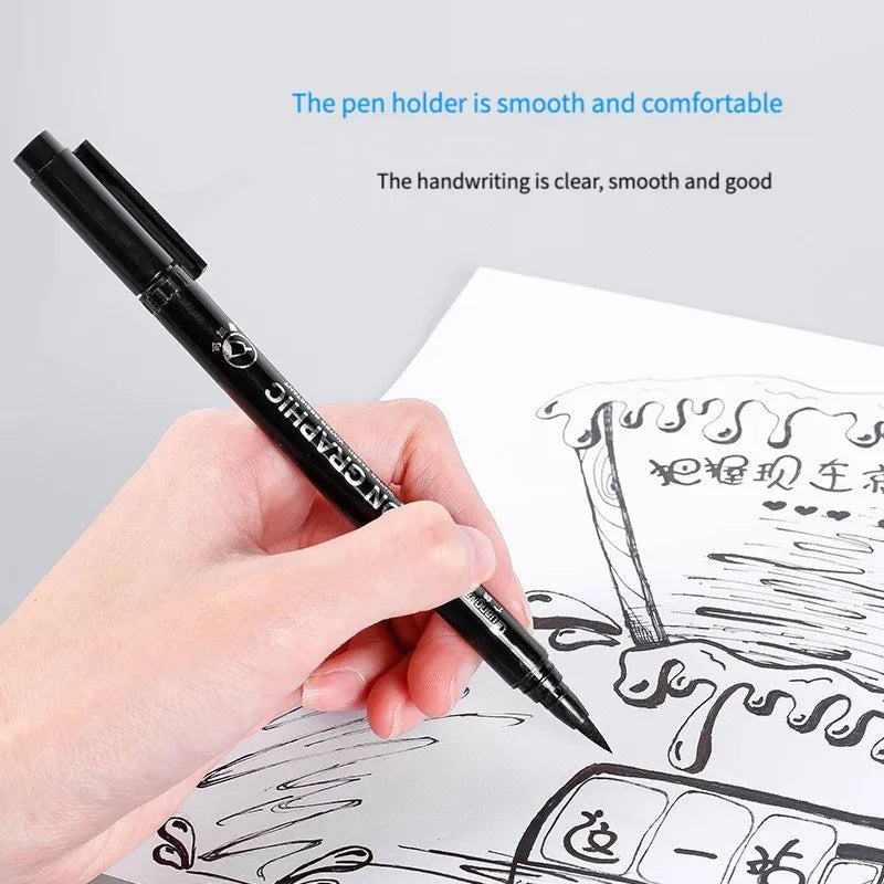Stiften set met fineliners en brush pennen voor schetsen en illustraties