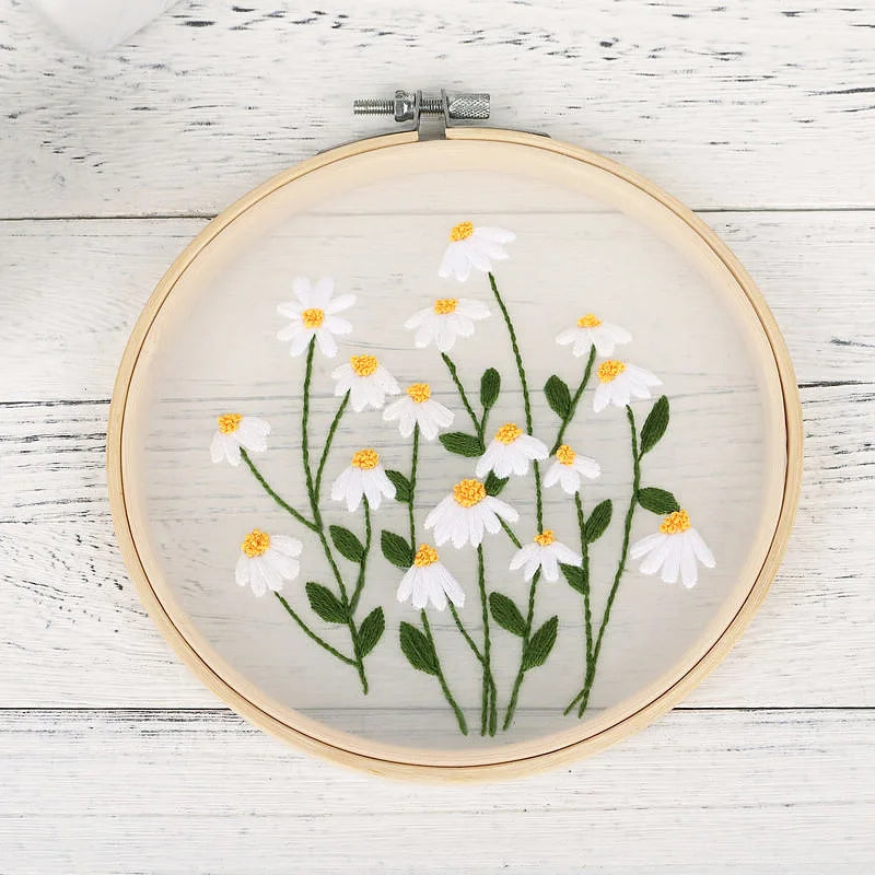 Borduurpakket Rond – Bloemen en Planten Patroon voor Beginners