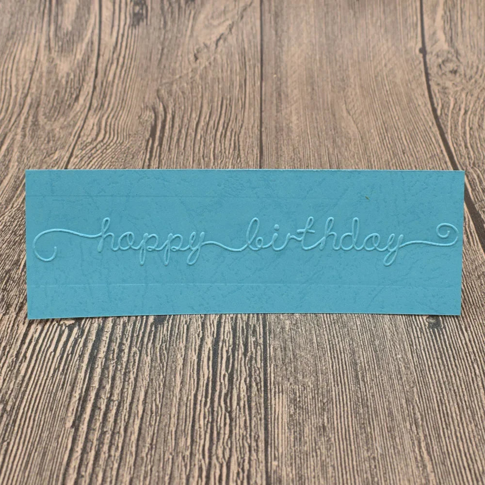 Embossing folder Happy Birthday – sjabloon voor kaarten en scrapbooking
