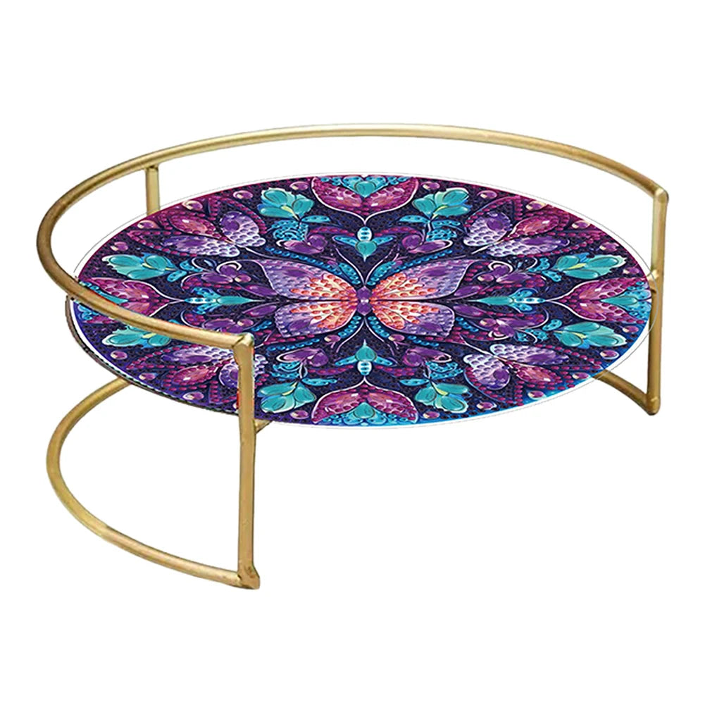 Diamond Painting Dienblad Acryl Kleurrijk Patroon – Fruit en Snoep Houder voor Tafel- en Countertop Decoratie