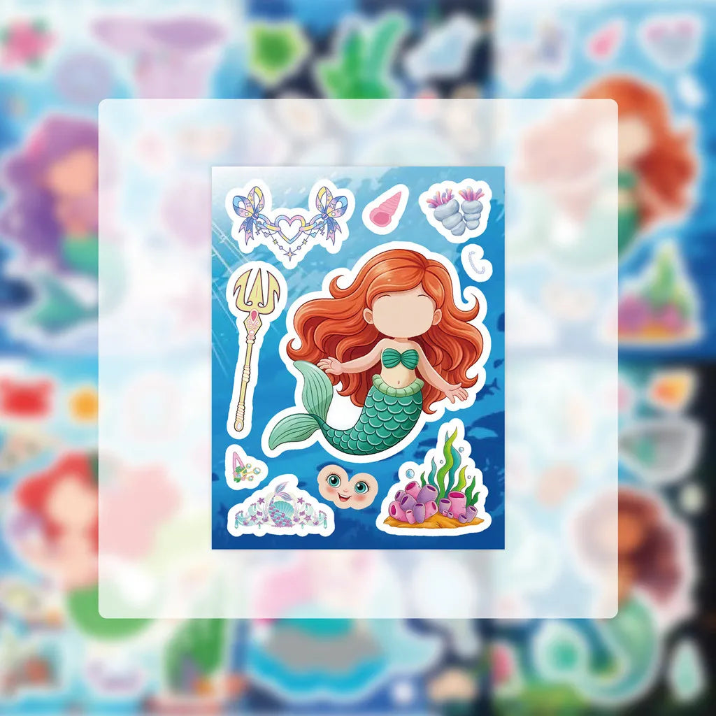 Sticker pret – Schattige Zeemeermin Stickerset voor Creatieve Kids