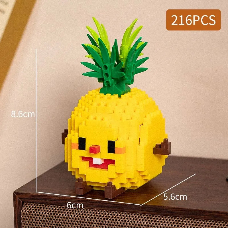 Bouwpakket mini food styling decoratie – schattige fruitmodellen voor op je bureau
