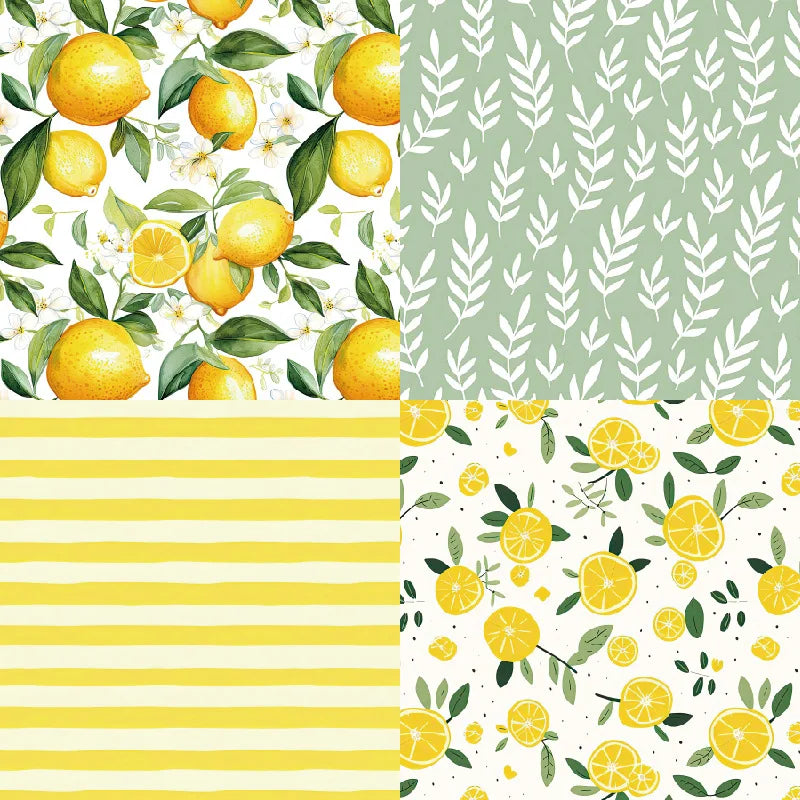 Zomers Lemonade Scrapbook Papier – 24 Vellen (15,2x15,2 cm)