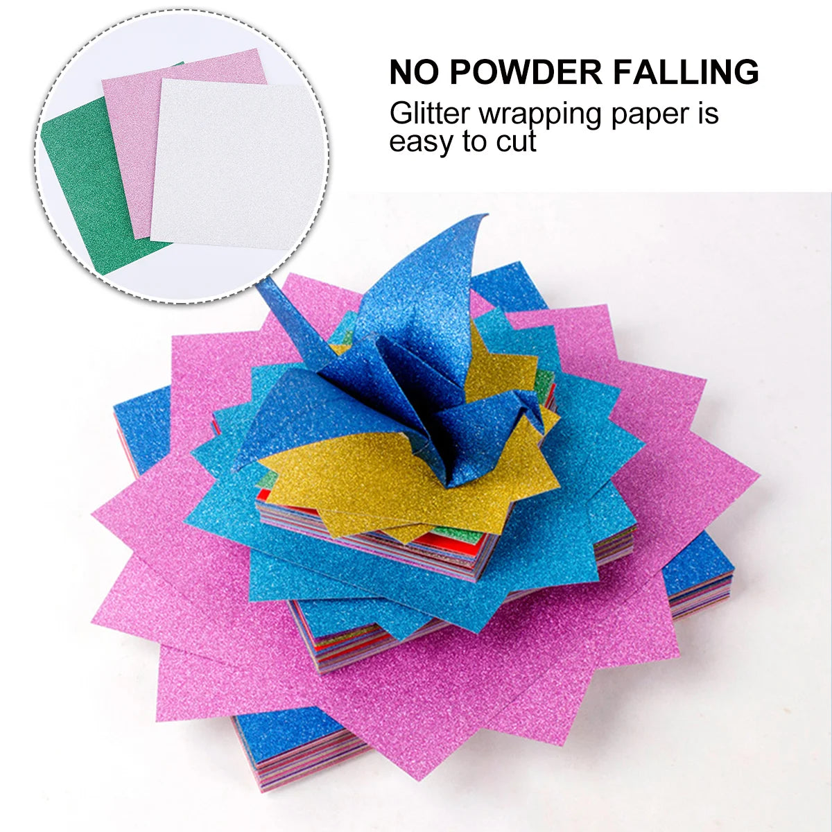 100x Gekleurd Glitter Karton – Knutselpapier voor Creatieve Projecten