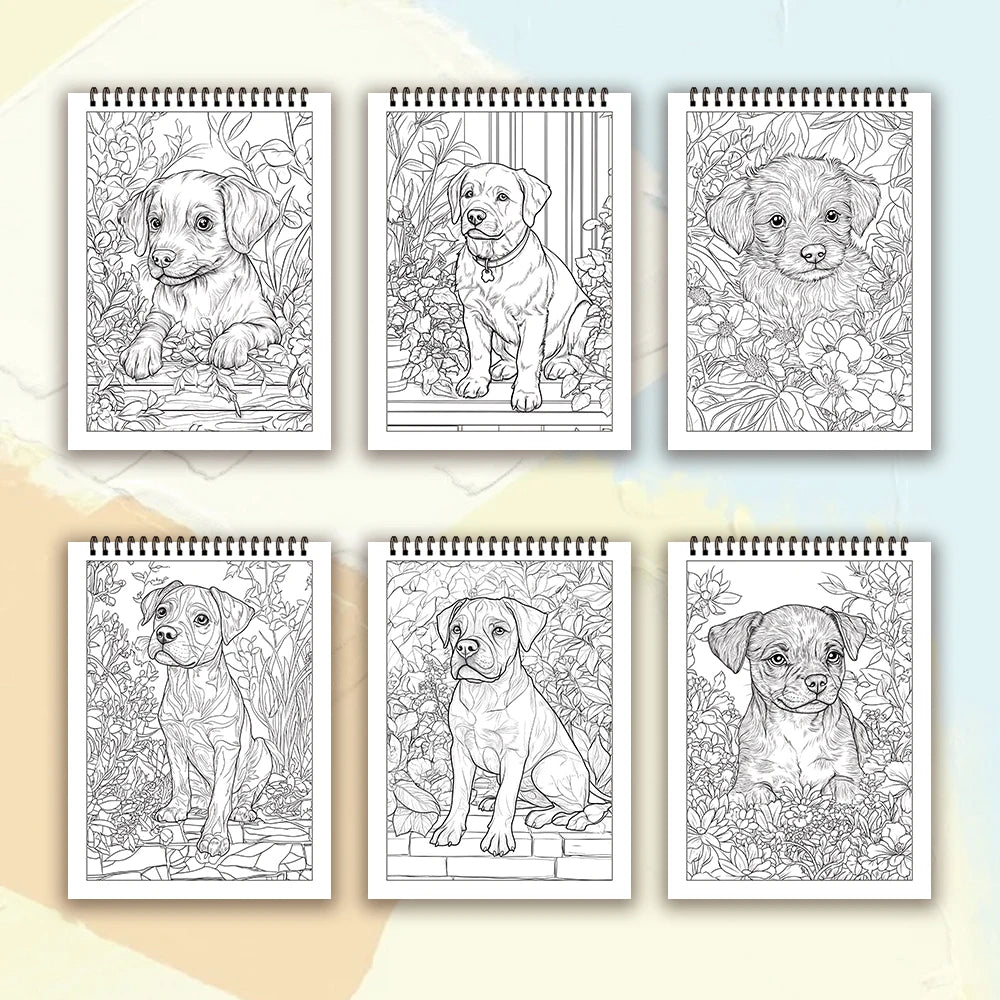 Kleurboek voor volwassenen met 30 pagina's – Honden, Katten of Vogels