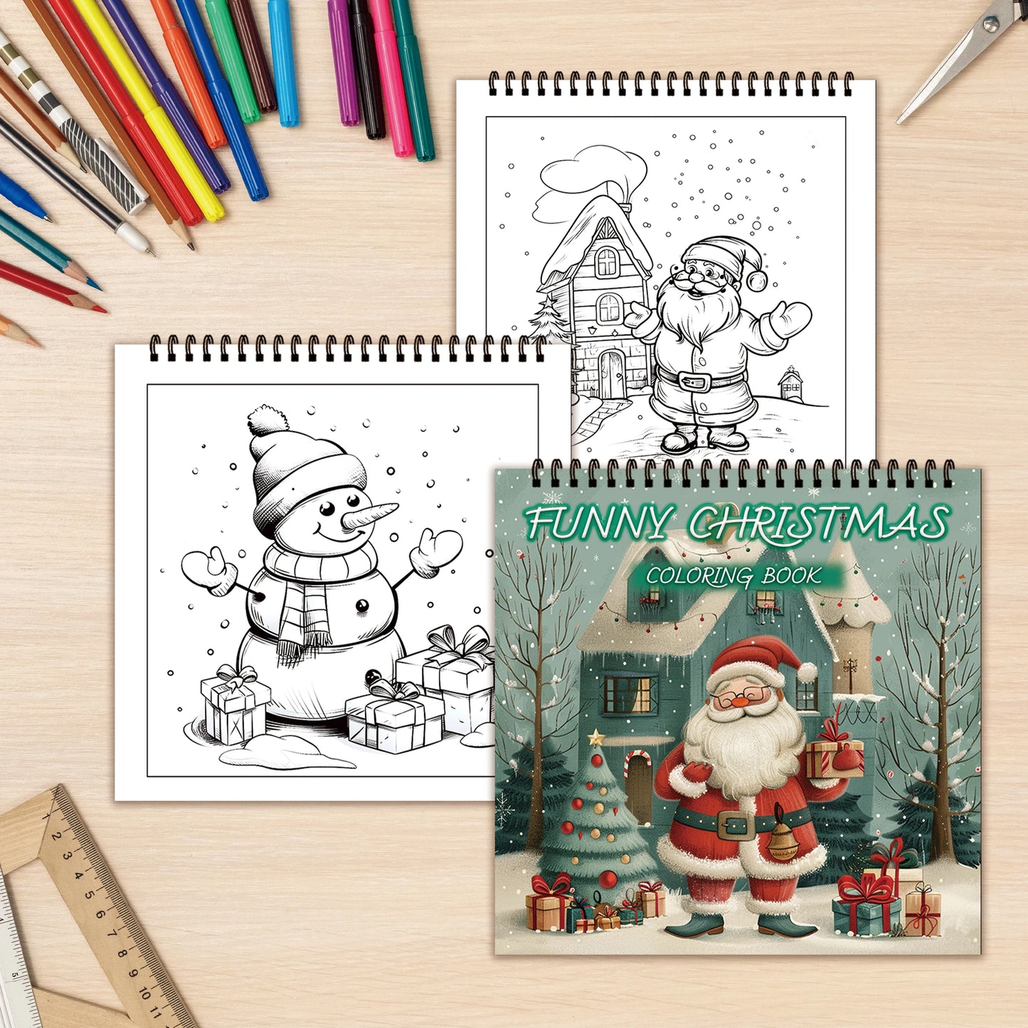 Kleurboek voor volwassenen – Vintage kerstdesigns, 30 vellen