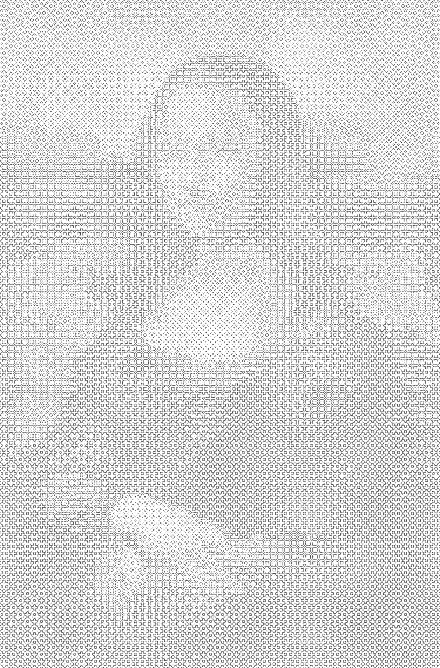 DOT Painting 40x50cm - Eenkleurig Stippelschilderij