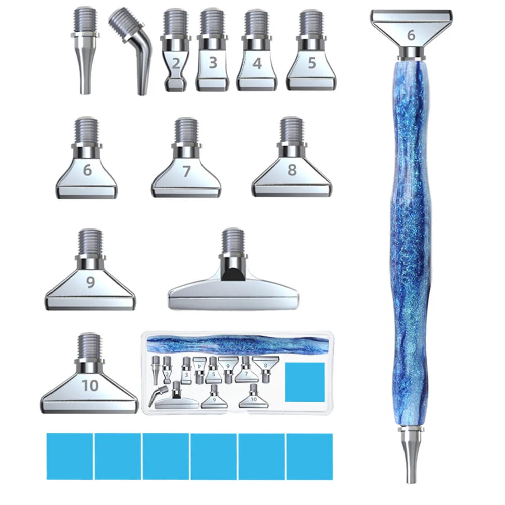 Diamond Painting Pen met opzetstukjes – Resin en metalen punten