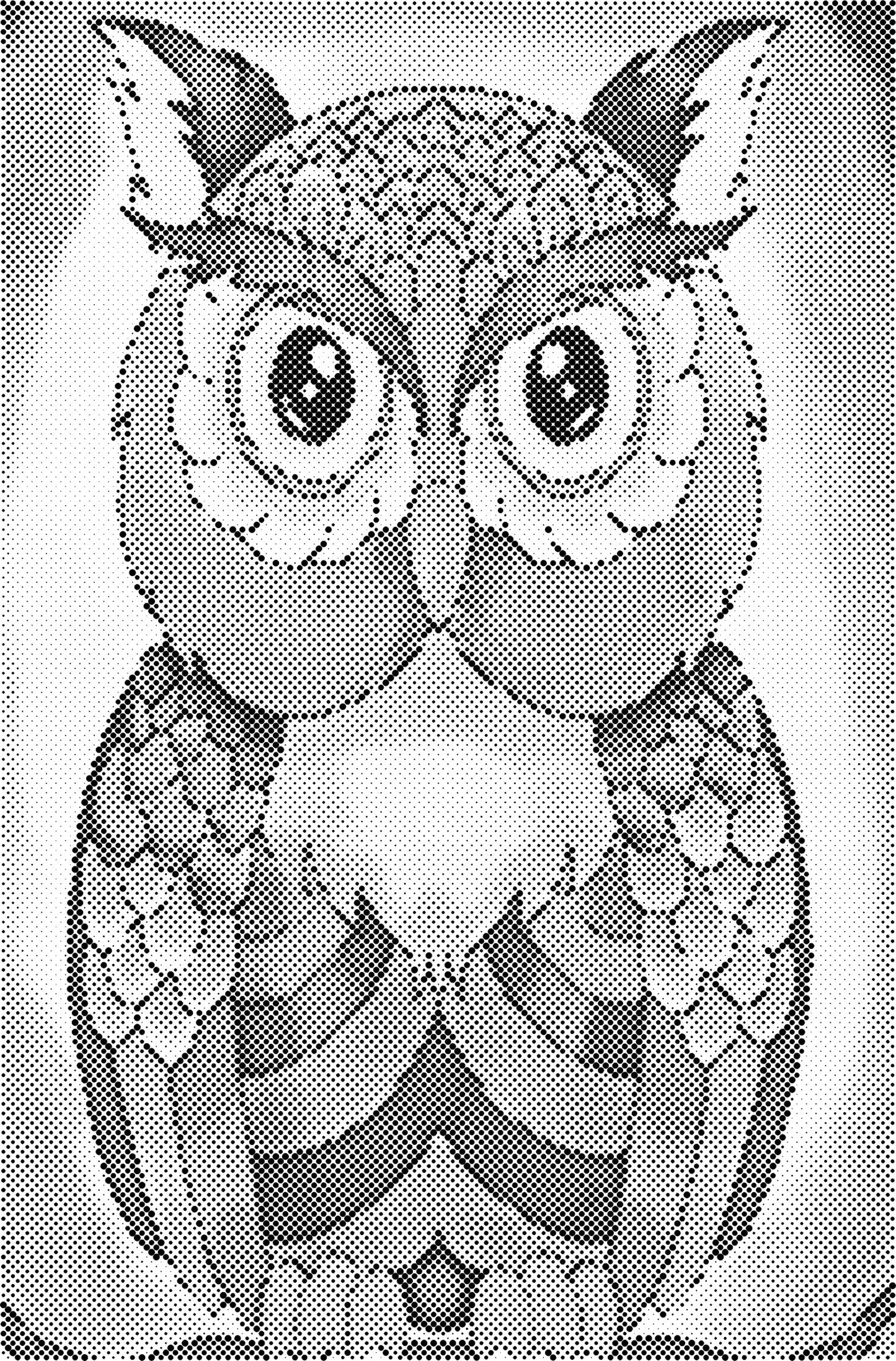DOT Painting - Dieren op Voorbedrukt Canvas (40x60cm, 50x75cm, 60x90cm)