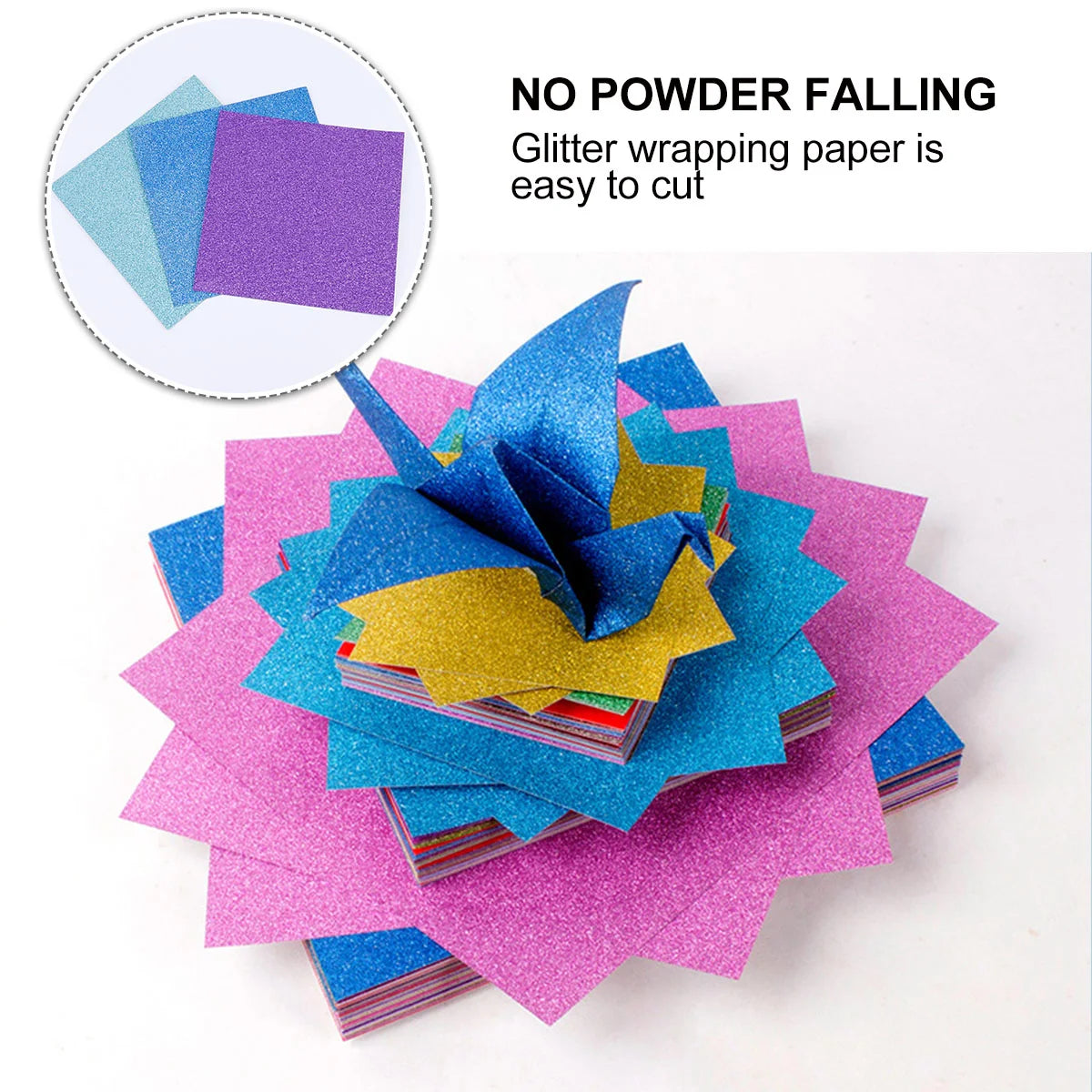 100x Gekleurd Glitter Karton – Knutselpapier voor Creatieve Projecten