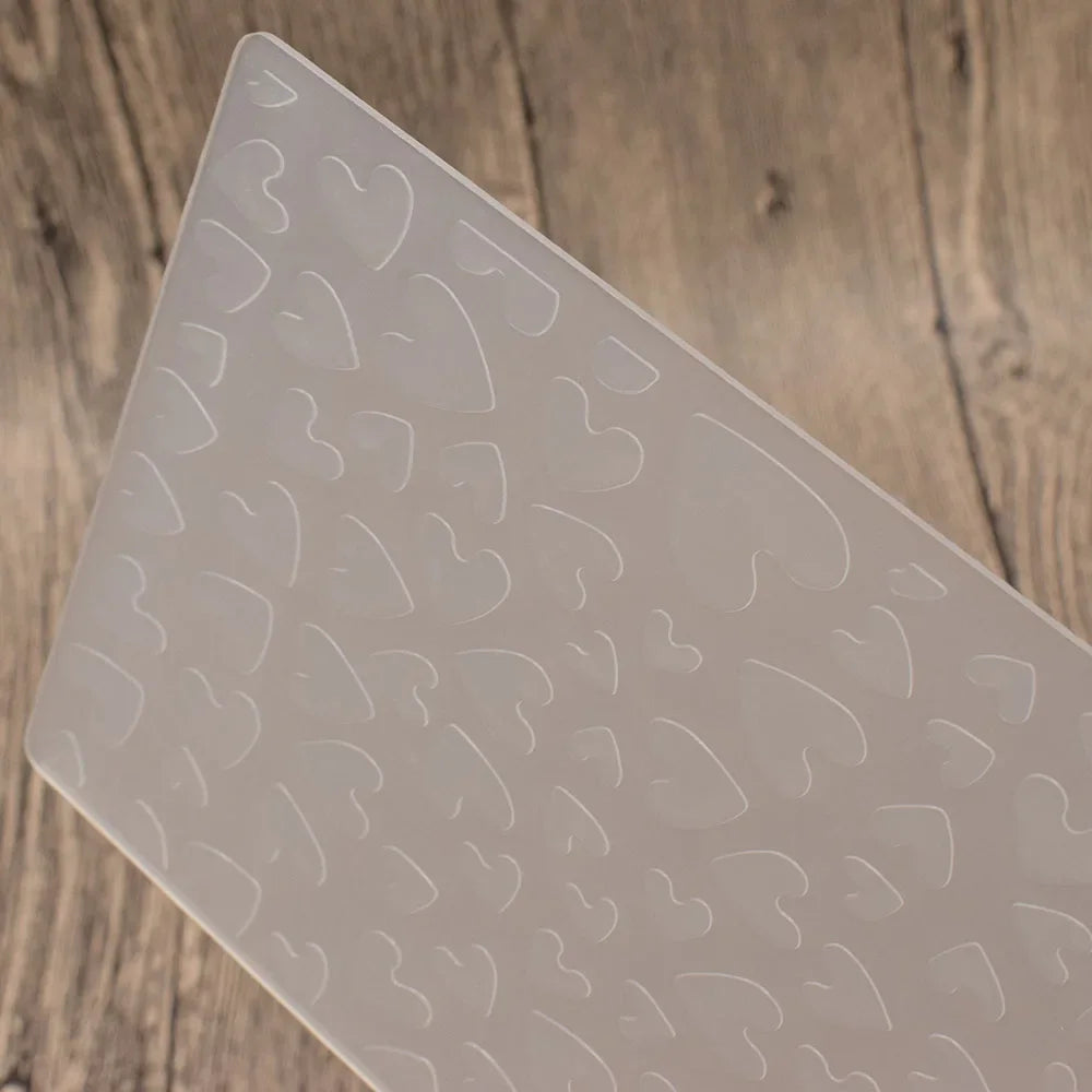 Embossing folder met liefdeshartjes voor scrapbooking en kaarten