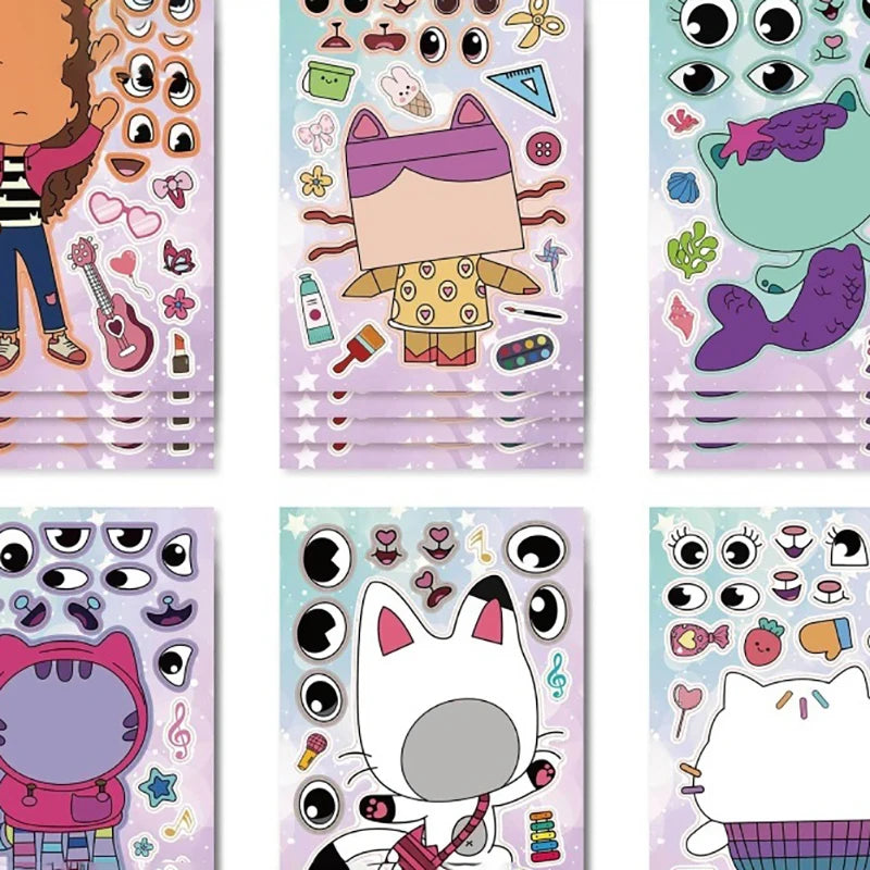 Sticker pret – Maak een gezicht met deze stickerset
