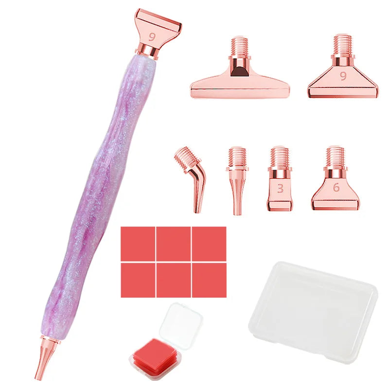 Diamond Painting Pen met opzetstukjes – Resin en metalen punten