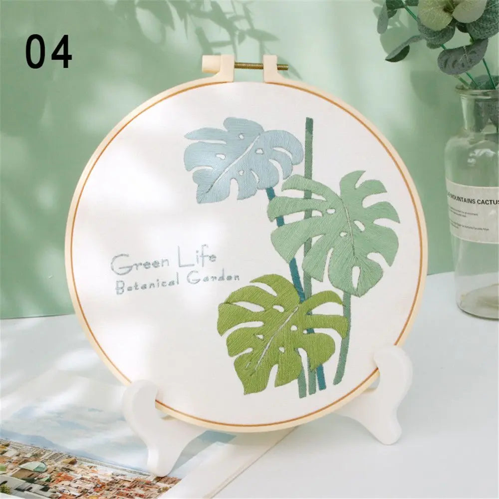 Borduurpakket Bloemen – Compleet Startpakket met borduurring (20 cm)