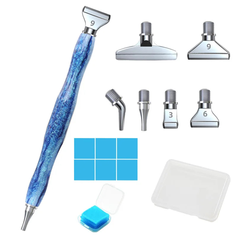 Diamond Painting Pen met opzetstukjes – Resin en metalen punten
