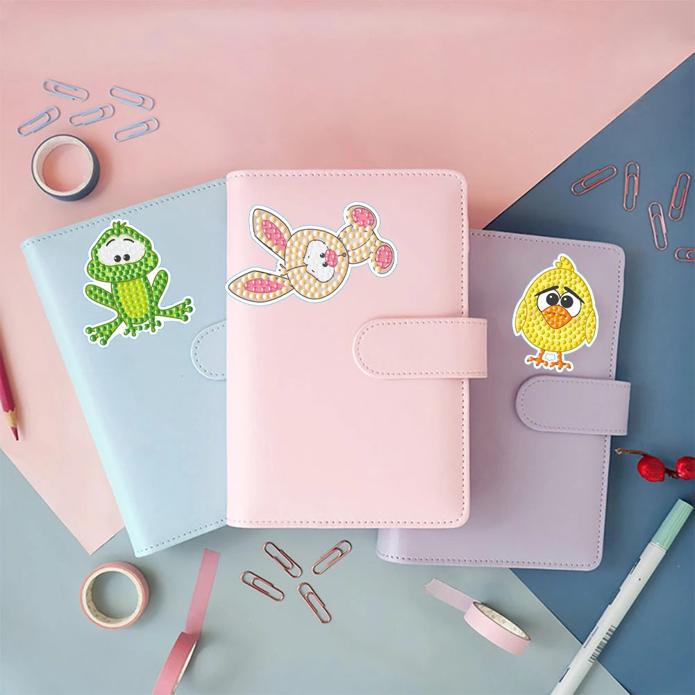Diamond Painting Sticker set - 24-delige dierenstickers knutselset