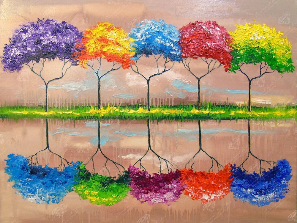 AB Diamond Painting op canvas - Fairy Dust Herfstbos Landschap
