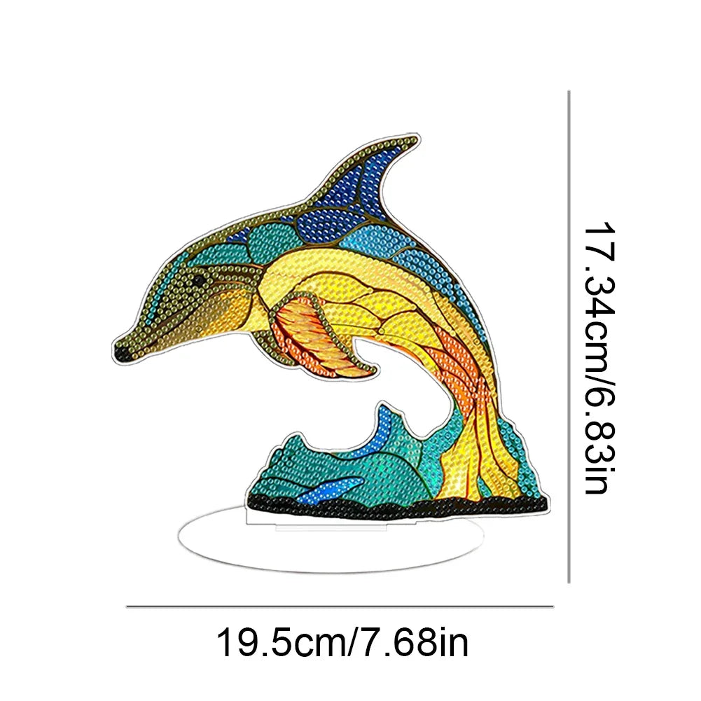 Diamond Painting Lamp – Dierenserie Tafeldecoratie met Licht | Complete Set 20x20 cm