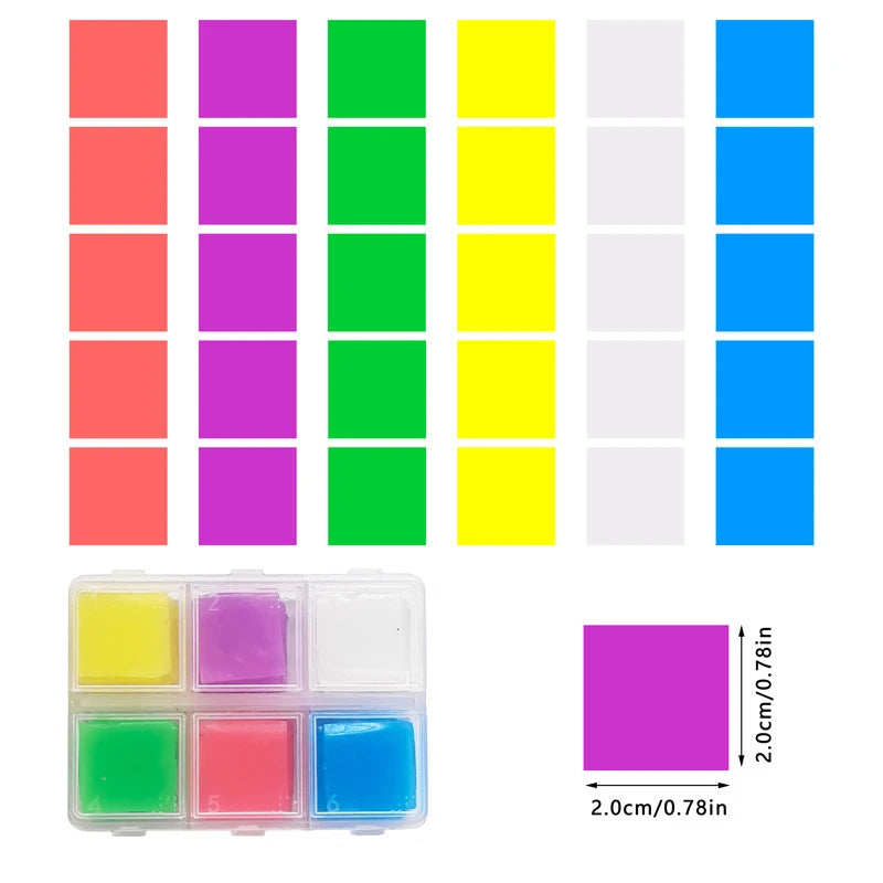 Diamond Painting Wax - 30 Stuks Kleurvolle Vierkante Wax (2x2 cm) met Opbergdoos