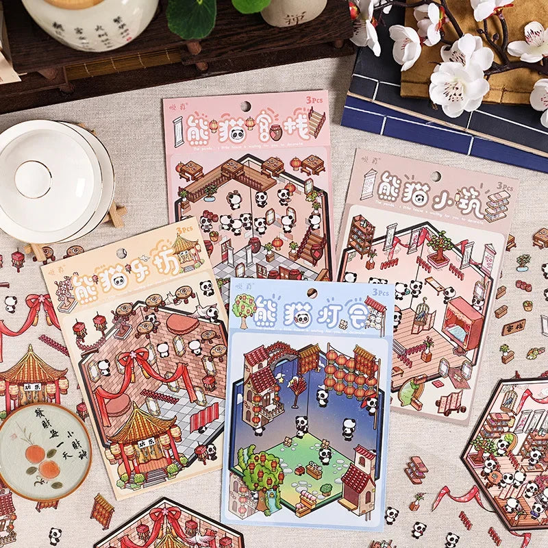 Sticker homestyling set Pandan Town – Miniatuur interieur stickerset