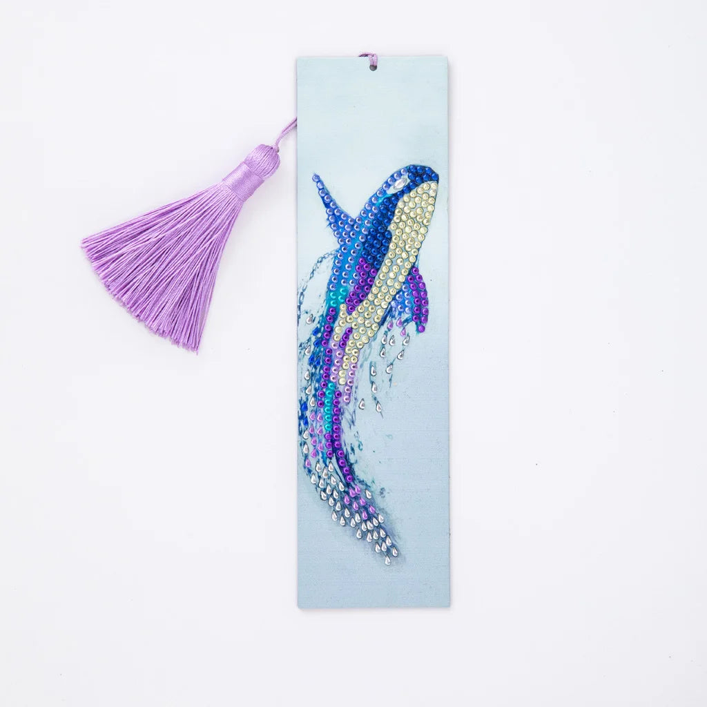 Diamond Painting Boekenlegger Zee Dieren - Dolfijn - PU Leer met Diamond Painting Steentjes