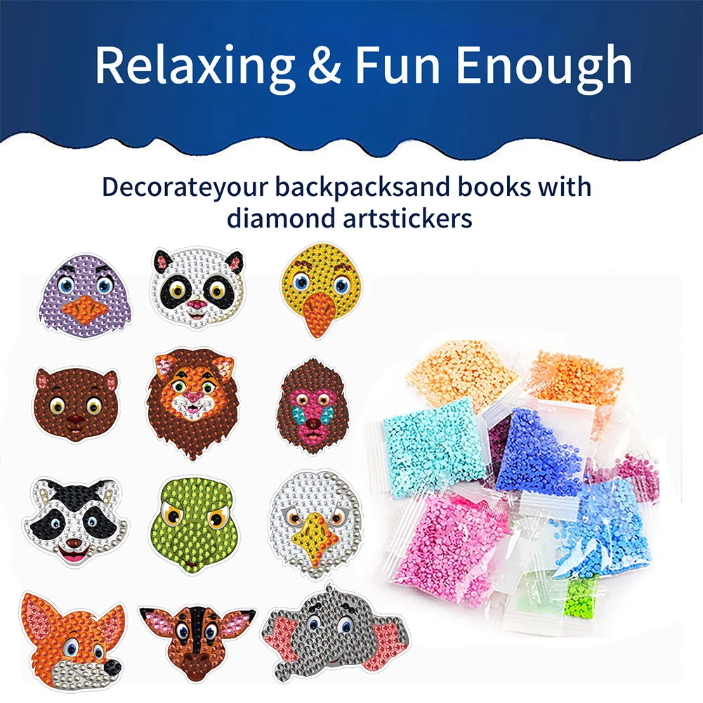 Diamond Painting Sticker Set - Dierenmotieven