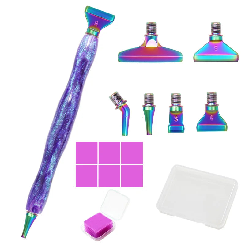 Diamond Painting Pen met opzetstukjes – Resin en metalen punten