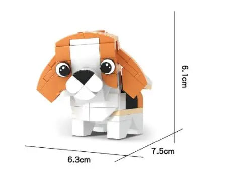 Bouwpakket Mini Dieren Blokjes – Hond, Tijger, Konijn, Pinguïn & Meer