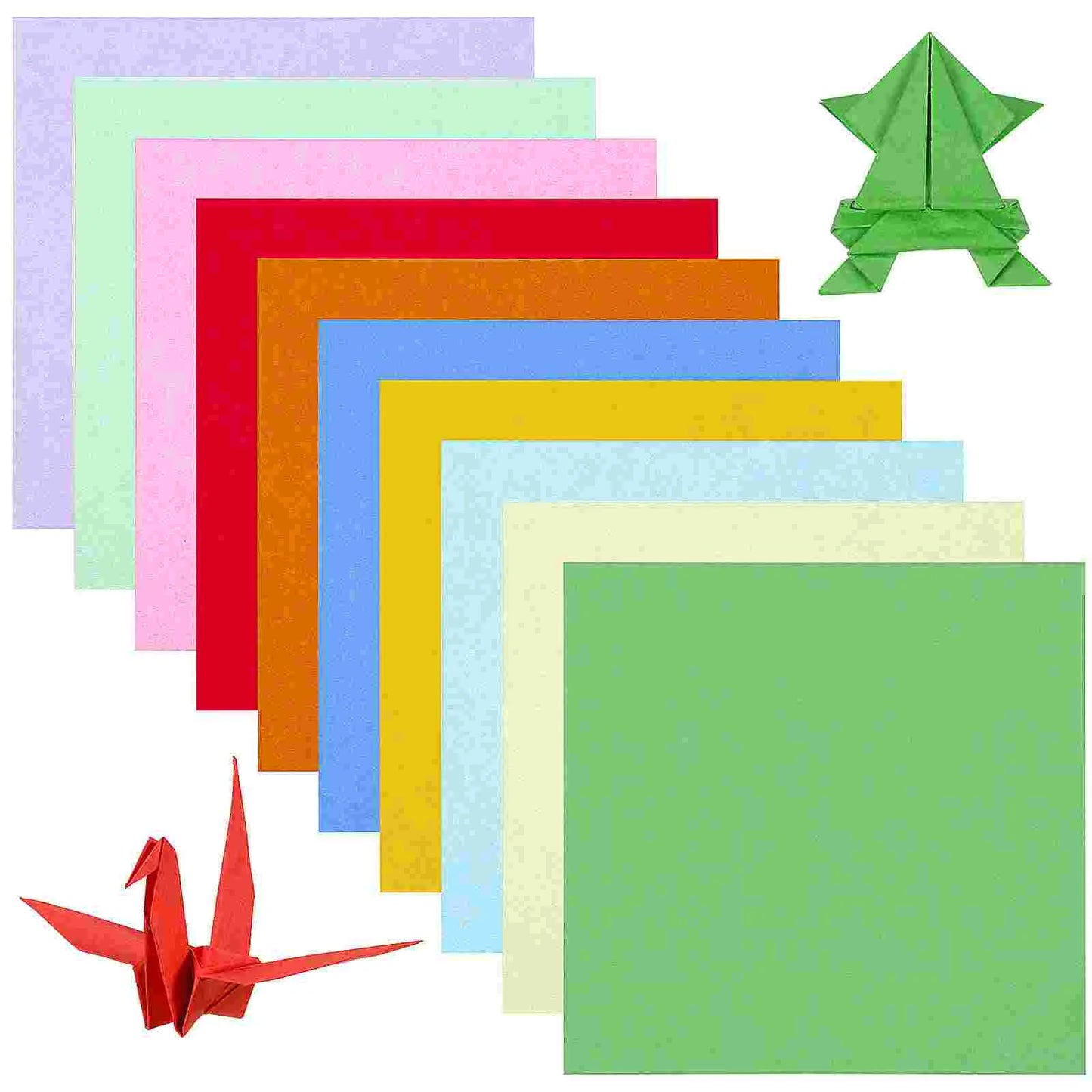 100 Vellen Gekleurd Origamipapier – Vierkant en Pastelkleurig