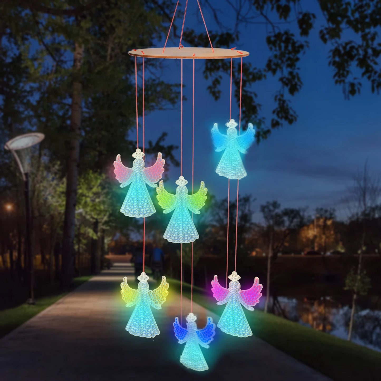 Diamond Painting Windgong - Glow in the dark Kolibrie en Engel