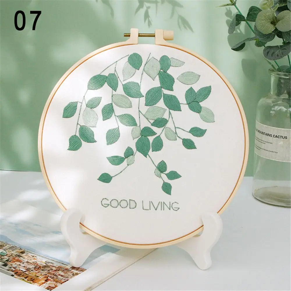 Borduurpakket Bloemen – Compleet Startpakket met borduurring (20 cm)