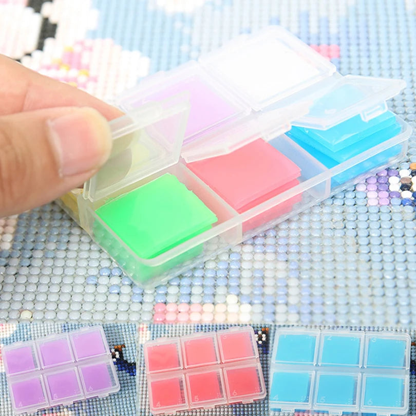 Diamond Painting Wax - 30 Stuks Kleurvolle Vierkante Wax (2x2 cm) met Opbergdoos