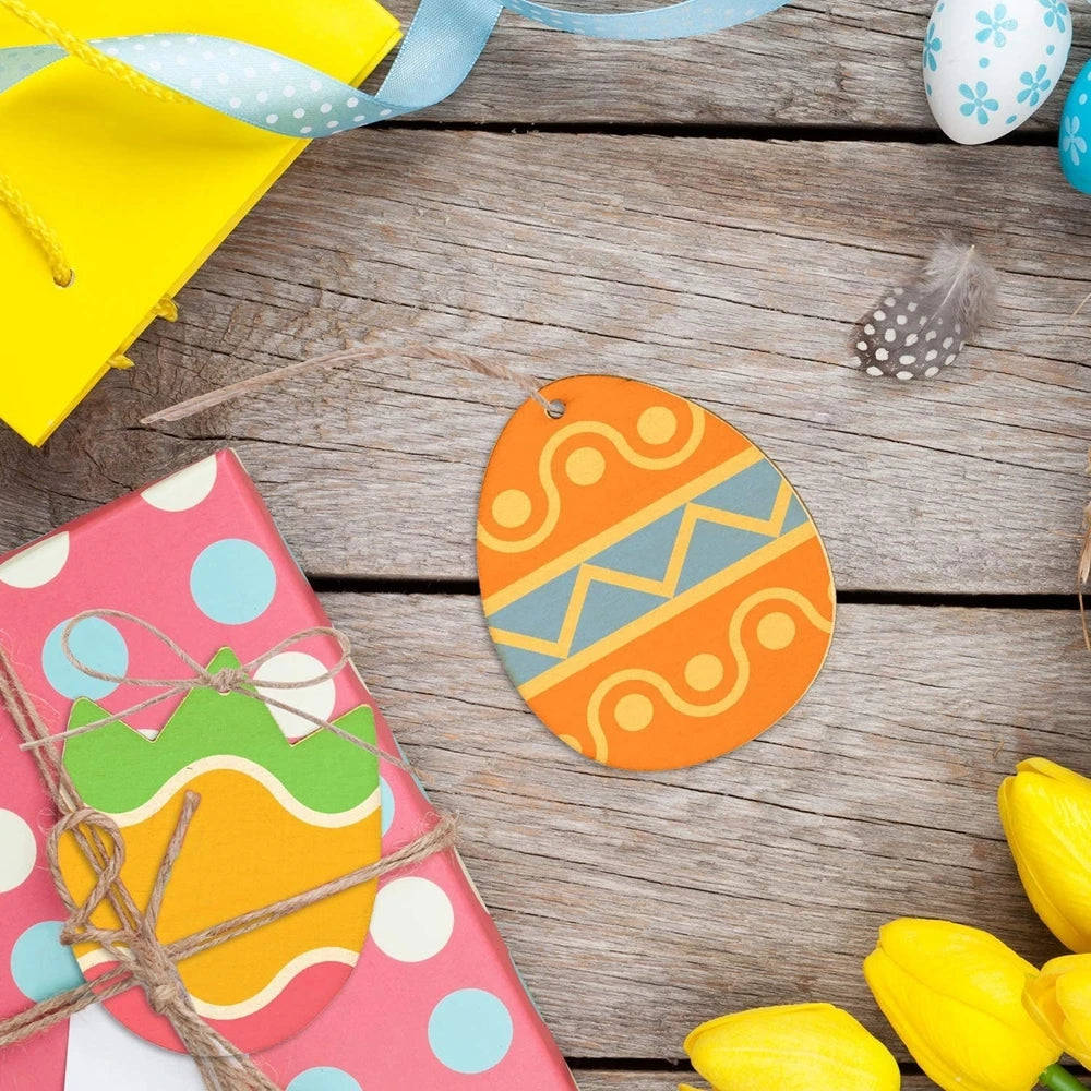 Houten Paas figuren om zelf te kleuren/schilderen Paashangers konijn ei bloemen set