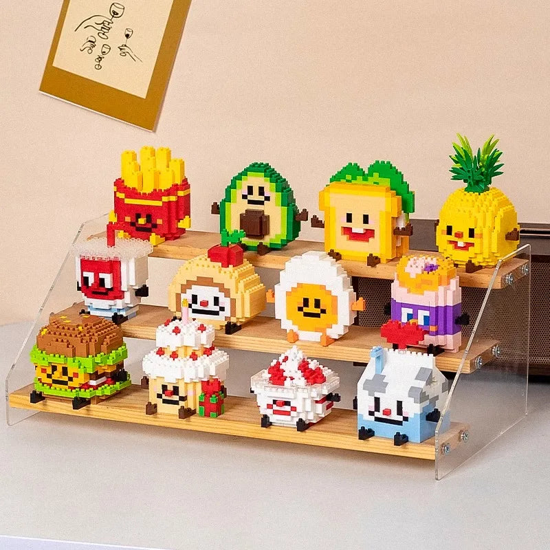 Bouwpakket mini food styling decoratie – schattige fruitmodellen voor op je bureau