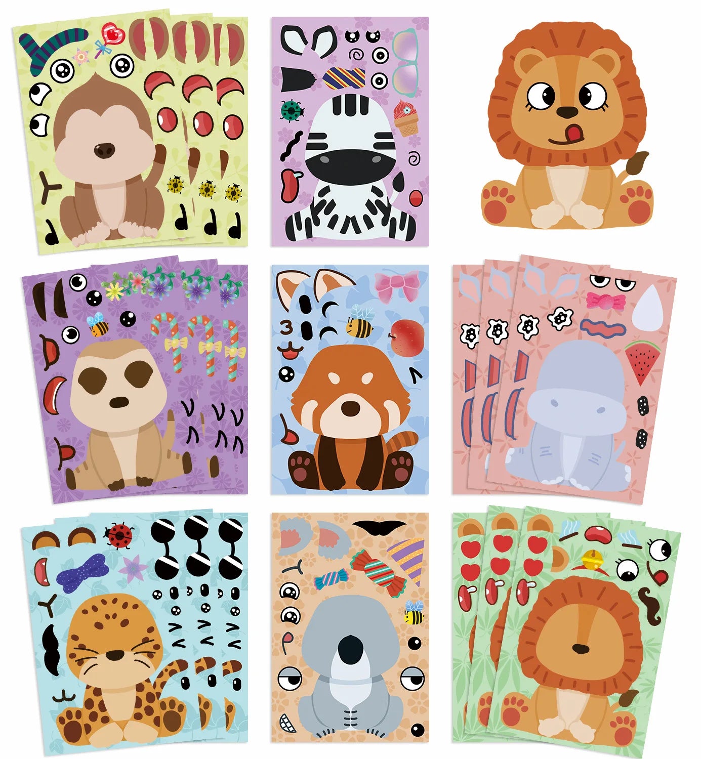 Sticker pret – Dierengezichtjes Plakken en Puzzelen voor Kinderen