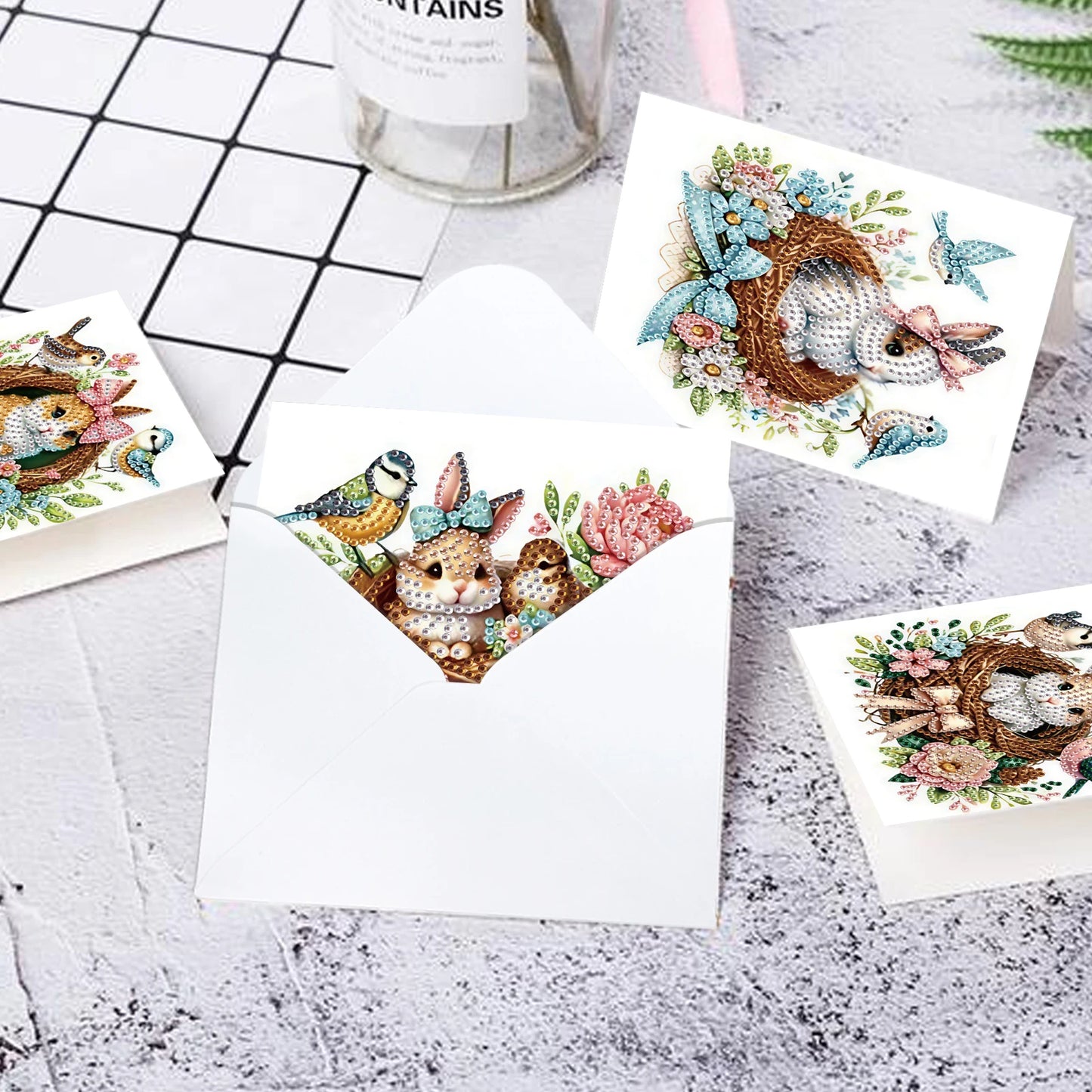 Diamond Painting Wenskaarten Pasen – Creatieve Paaskaarten met Diamanten