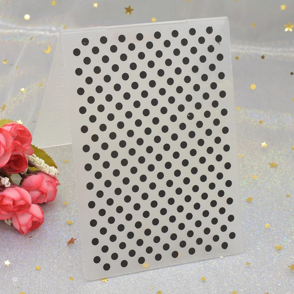 Embossing folder met stippenpatroon – 3D reliëf voor papiercreaties