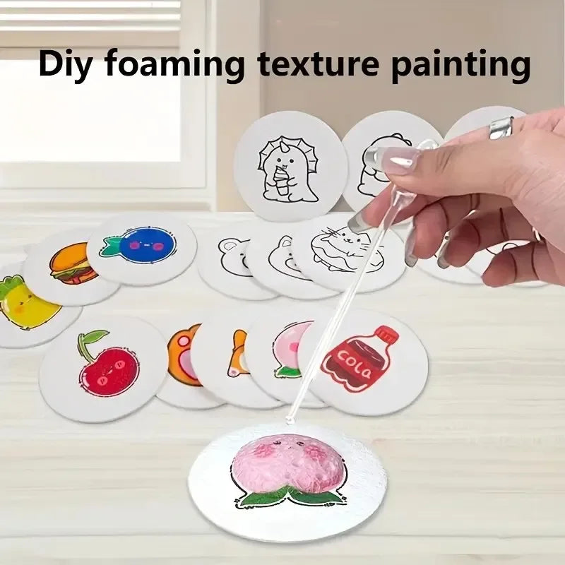 Schuim textuur tekenen 3D kunstpapier – magisch kleurplezier voor kinderen