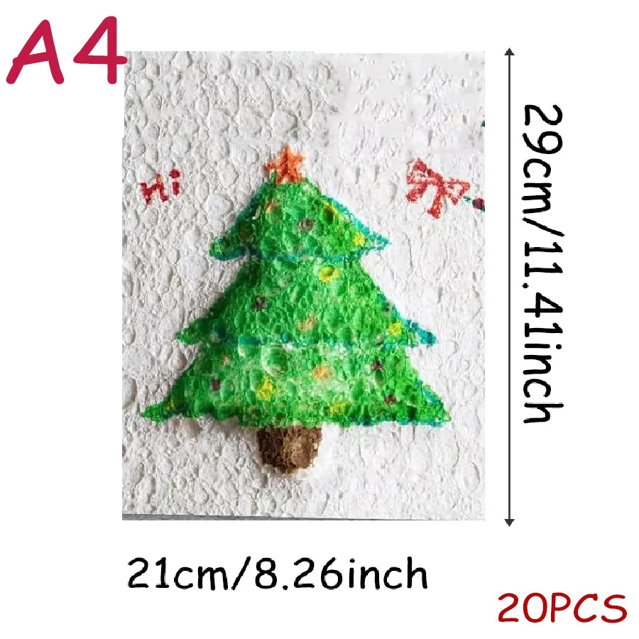 Schuim textuur tekenen magisch 3D schilderpapier voor kinderen – 10/100 stuks