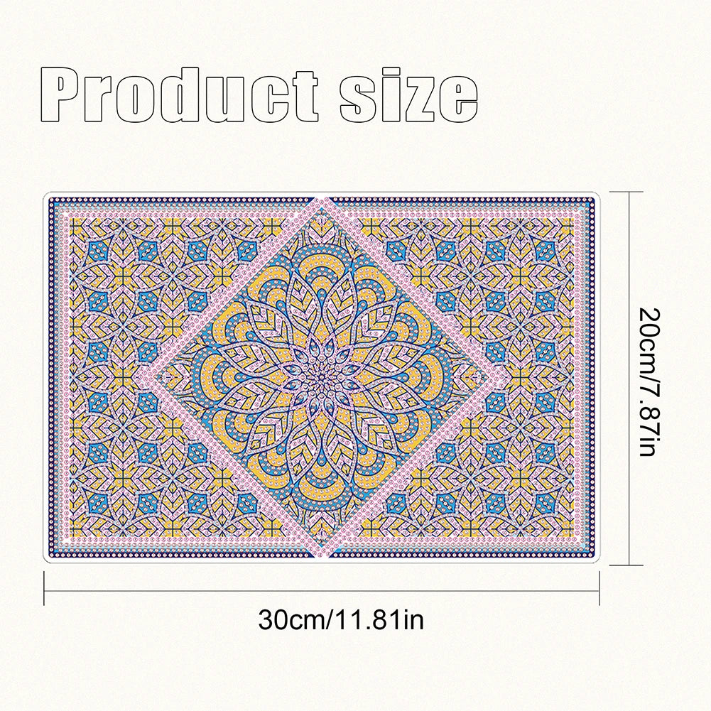 Diamond Painting Placemat – Set van 2 Bloemige Tafelmatten Vol Strass