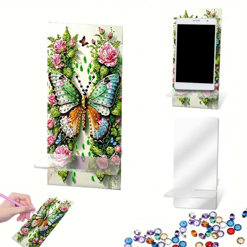 Diamond Painting Telefoon standaard met dieren design en spiegel