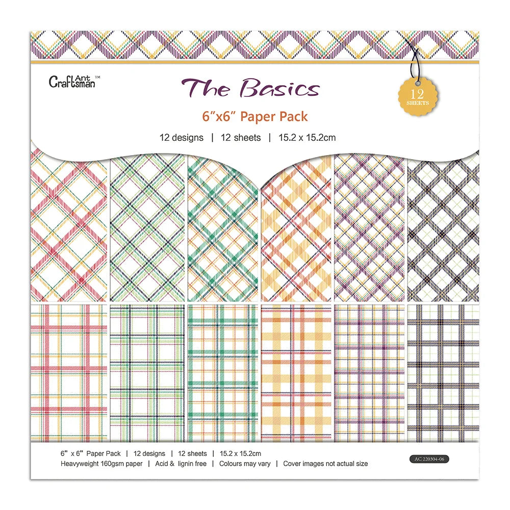 12 Vellen Vintage Scrapbook Papier – 15x15cm - 001