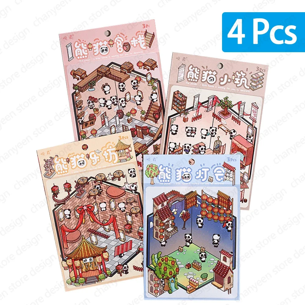 Sticker homestyling set Pandan Town – Miniatuur interieur stickerset