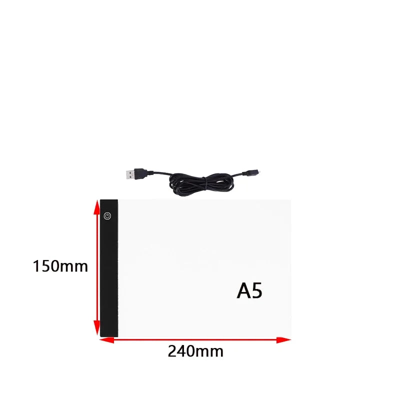 Diamond Painting Lightpad LED Tekenbord A3 A4 A5 – Lichttafel voor Traceren & Tekenen