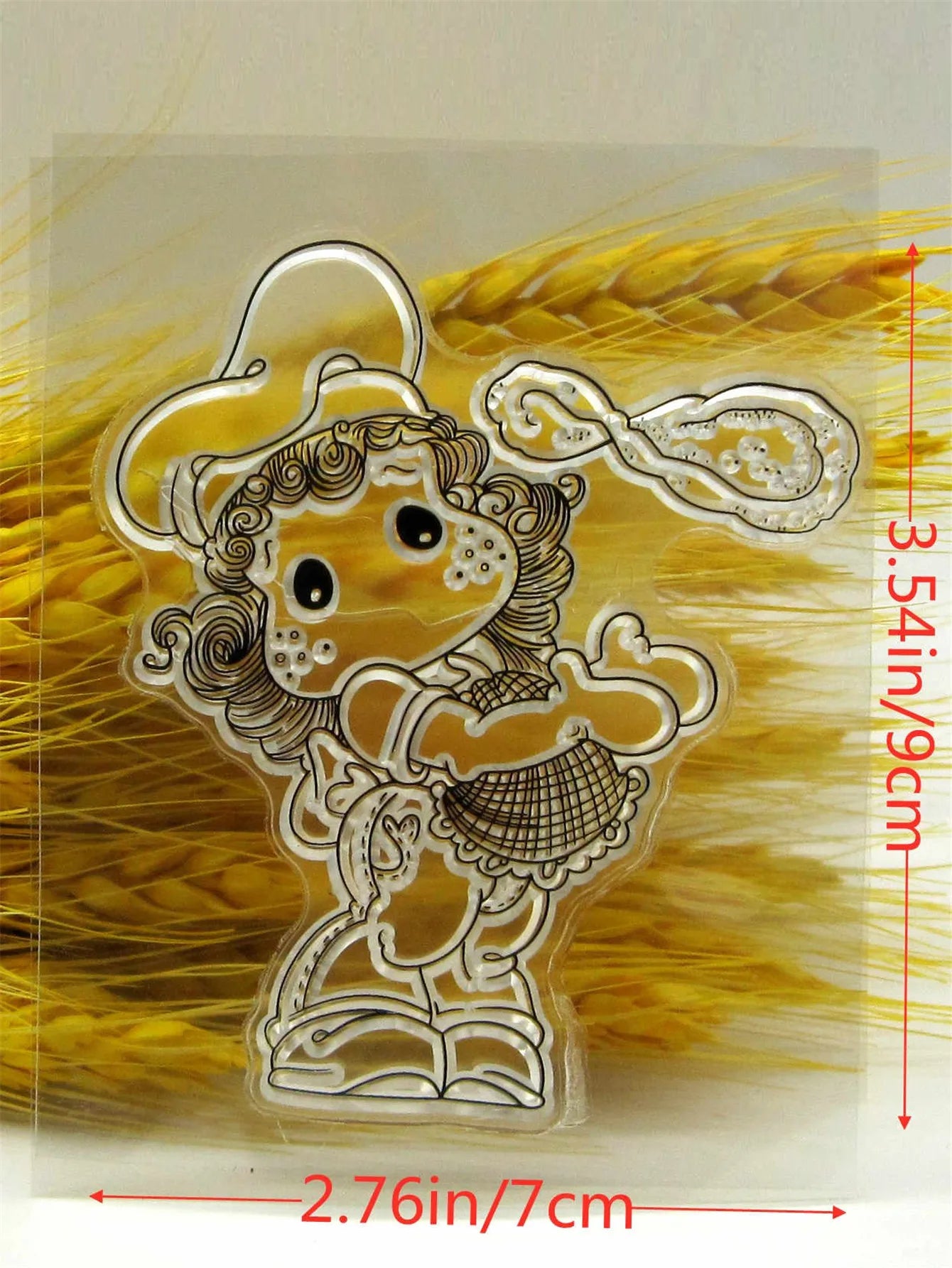 Stempel met snijmal als optie - Bakker met schattige details