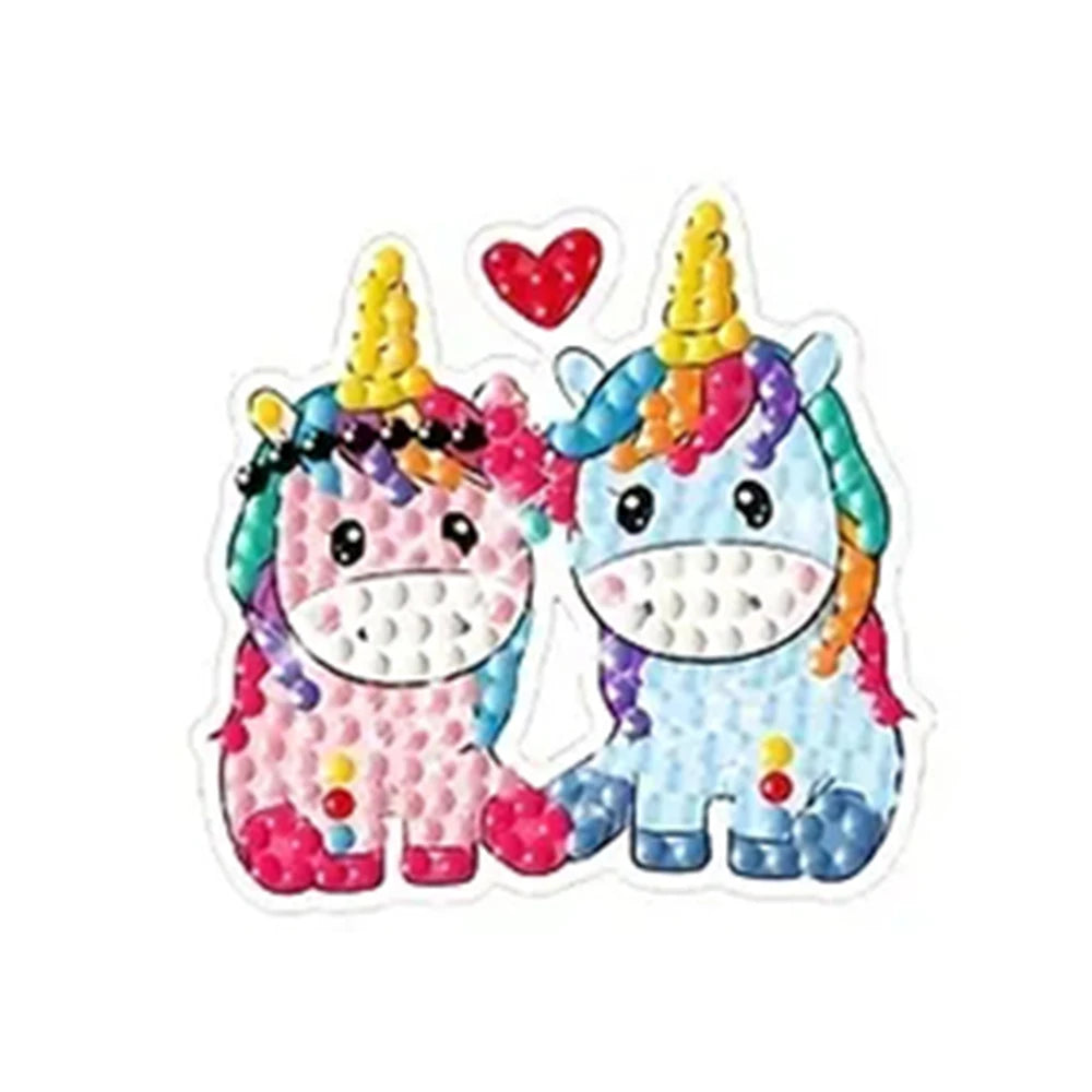 Diamond Painting Sticker set - Schattige Cartoon eenhoorns